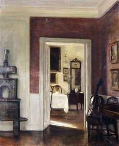 Een Interieur met een Cello door Carl Holsoe