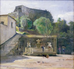 Bij de fontein, Italië