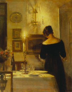 In de eetkamer