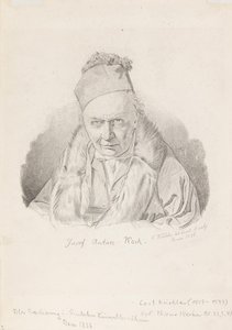 Portret van de schilder Joseph Anton Koch, 1836 door Carl Küchler
