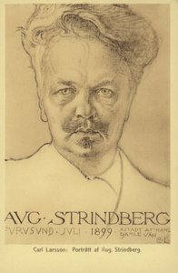 August Strindberg (1849-1912), Zweedse toneelschrijver, romanschrijver, dichter en kunstenaar, 1899 door Carl Larsson
