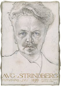 August Strindberg, 1899 door Carl Larsson