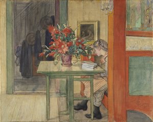 Lisbeth lezend door Carl Larsson