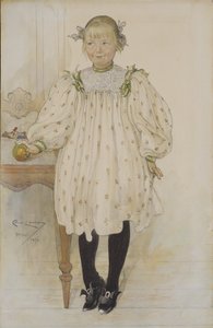 Martha Winslow als meisje door Carl Larsson