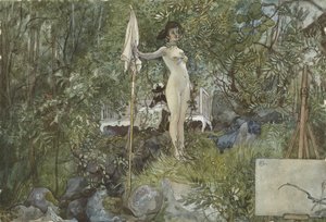 Atelier in de Open Lucht, uit de serie Een Huis, c.1895 door Carl Larsson