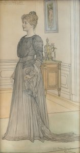 Portret van mevrouw Signe Thiel door Carl Larsson