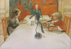De avondmaaltijd, 1905 door Carl Larsson