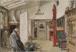 Het Atelier, uit de serie Een Huis, c.1895 door Carl Larsson