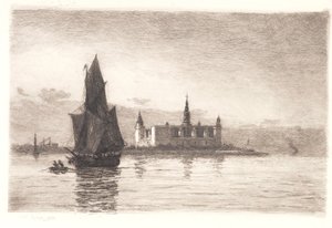 Avond bij Kronborg door Carl Locher