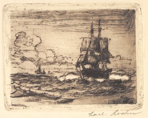 In de Noordzee door Carl Locher