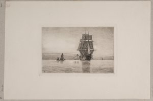 Stille avond in de Noordzee door Carl Locher
