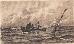 Aan de zuidoostkust van Skagen door Carl Locher