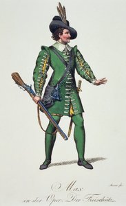 Max, kostuumschets voor Der Freischutz, door Carl Maria von Weber door Carl Maria von Weber