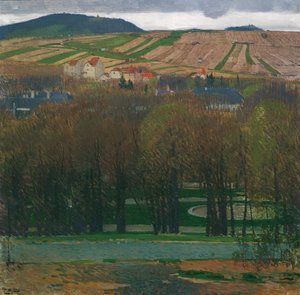 Uitzicht van Heiligenstadt op de Nussberg