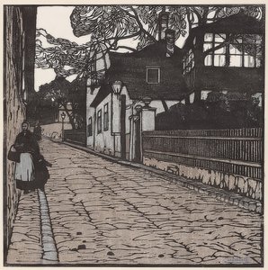 Het Therese Krones Huis, 1902 door Carl Moll