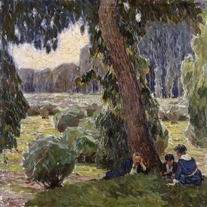 Ontspannen in de Au door Carl Moll
