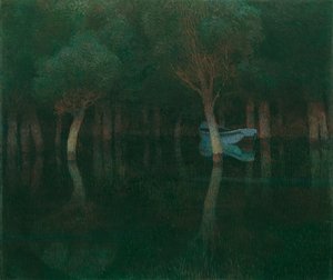 Schemering, 1900 door Carl Moll