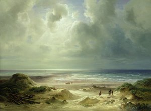 Duin bij Hegoland, rustige zee