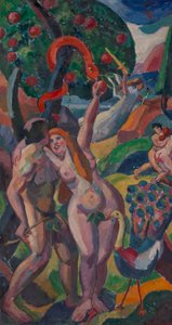 (Adam en Eva) door Carl Newman