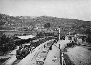 Ffestiniog Spoorweg: Tan-Y-Bwlch Station, c1896 door Carl Norman