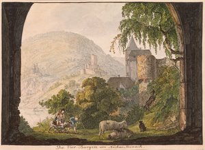 De Vier Kastelen van Neckar Steinach door Carl Philipp Fohr
