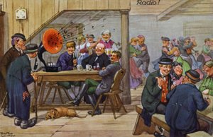 Komische voorstellingen van vroege radio door Carl Robert Arthur Thiele