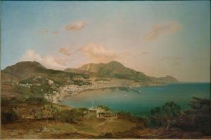 Uitzicht over Genua door Carl Rottmann