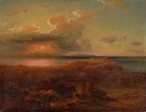 Carl Rottmann - "Aegina met de Tempel van Apollo". Circa 1835 door Carl Rottmann