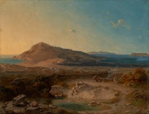 Het eiland Delos bij zonsopgang door Carl Rottmann
