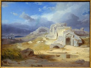 Het graf van Archimedes in Syracuse