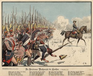 Pruisische infanterie bij de Slag bij Leuthen