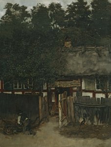 Boerenhuis in Ferch am Schwielowsee door Carl Schuch
