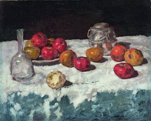 Stilleven met appels door Carl Schuch