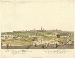 Wenen gezien vanuit de Josephstadt door Carl Schütz