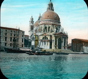 Italië, Venetië, uitzicht op Basiliek Santa Maria della Salute, ook bekend als Basiliek van de Heilige Maria van Gezondheid, Dorsoduro-gebied
