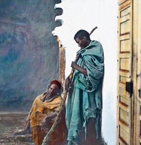 Marokko, twee mannen uit Fez, beelddatum: circa 1910. Carl Simon Archief
