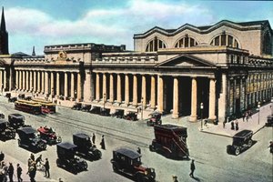 Verenigde Staten van Amerika, New York, Midtown Manhattan, Pennsylvania Station of Penn Station, geopend in 1910. Beelddatum: circa 1910. Carl Simon Archief door Carl Simon