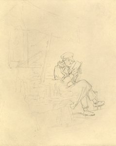 Der Antiquar, midden-late 19e eeuw, ca. 1924 door Carl Spitzweg