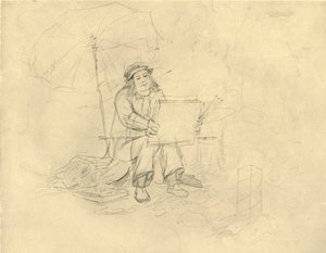 Der Landschaftsmaler II, midden-late 19e eeuw, ca. 1924