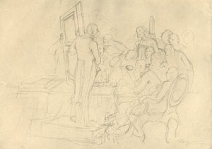 De Kunstveiling door Carl Spitzweg