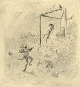 Galgenmuziek, midden-late 19e eeuw, ca. 1924 door Carl Spitzweg