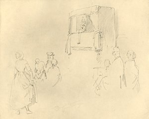 Kasperltheater I, midden-late 19e eeuw, ca. 1924 door Carl Spitzweg