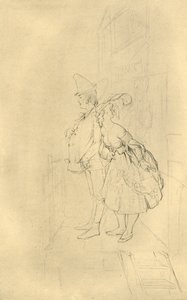 Treten Sie ein, meine Herrschaften!, midden-late 19e eeuw, ca. 1924 door Carl Spitzweg