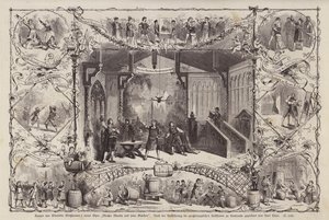 Scènes uit de opera Meister Martin und Seine Gesellen van de Duitse componist Wendelin Weissheimer, uitgevoerd in het Grossherzoglichen Hoftheater, Karlsruhe, Duitsland door Carl Thiel