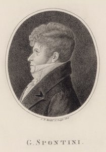 Portret van de dirigent en componist Gaspare Spontini