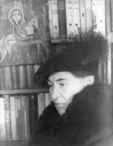Willa Cather (1873-1947) 22 januari 1936 (zwart-wit foto) door Carl Van Vechten