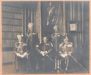 Indiase en Britse koninklijke Indiase ordonnansofficieren door Carl Vandyk