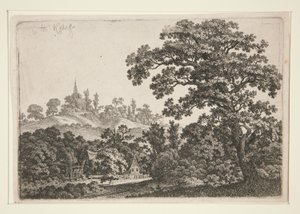 Landschap met molen door Carl Wilhelm Kolbe the elder