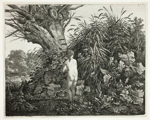 Nimf in een moerassig bos door Carl Wilhelm Kolbe, the elder