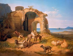 Landschap met de Ruïne van een Byzantijnse Kerk